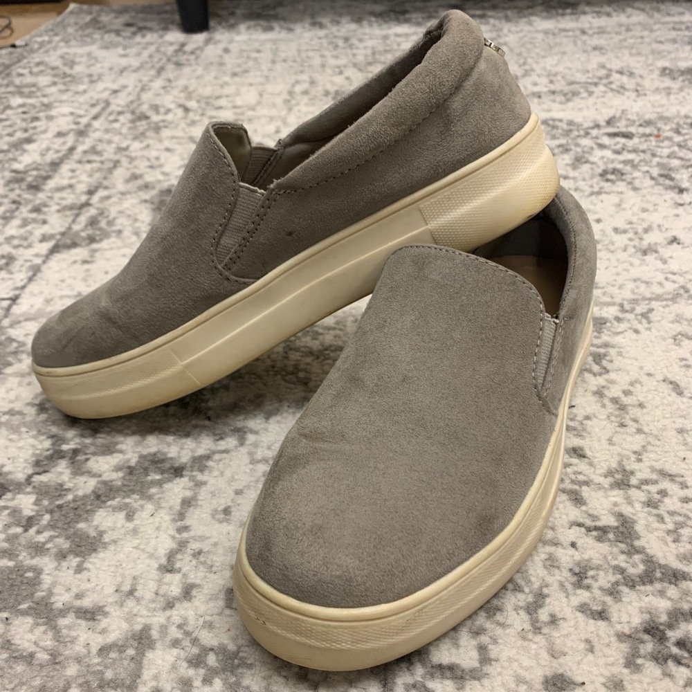 Steve Madden Gray Suede Gills Slip On Sneakers